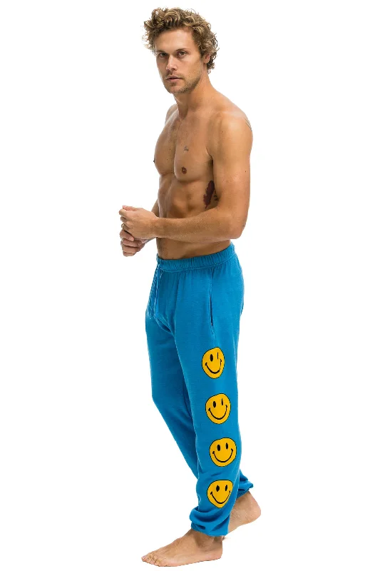 Men’s short-sleeve hiking shirts-SMILEY 2 MENS SWEATPANTS - OCEAN