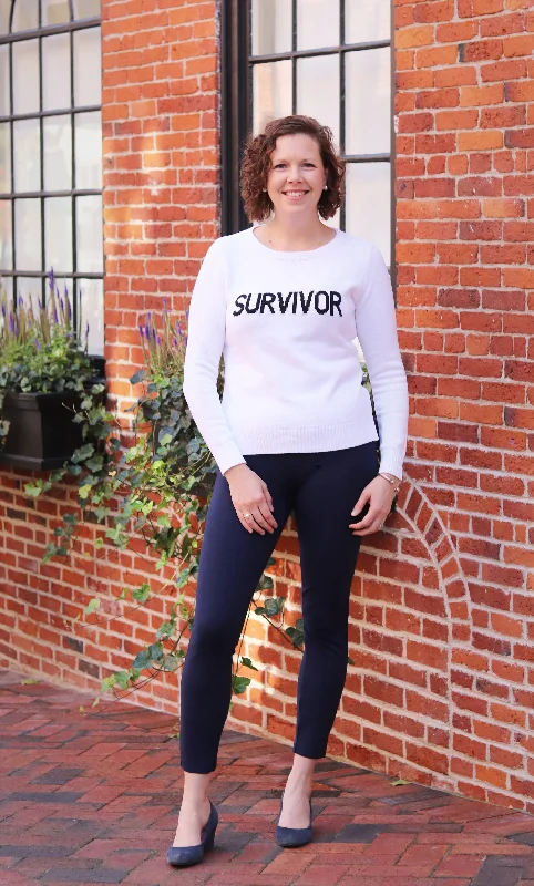 Men's poet sweater-Survivor Sweater- 25% of each sale goes to Runway For Recovery