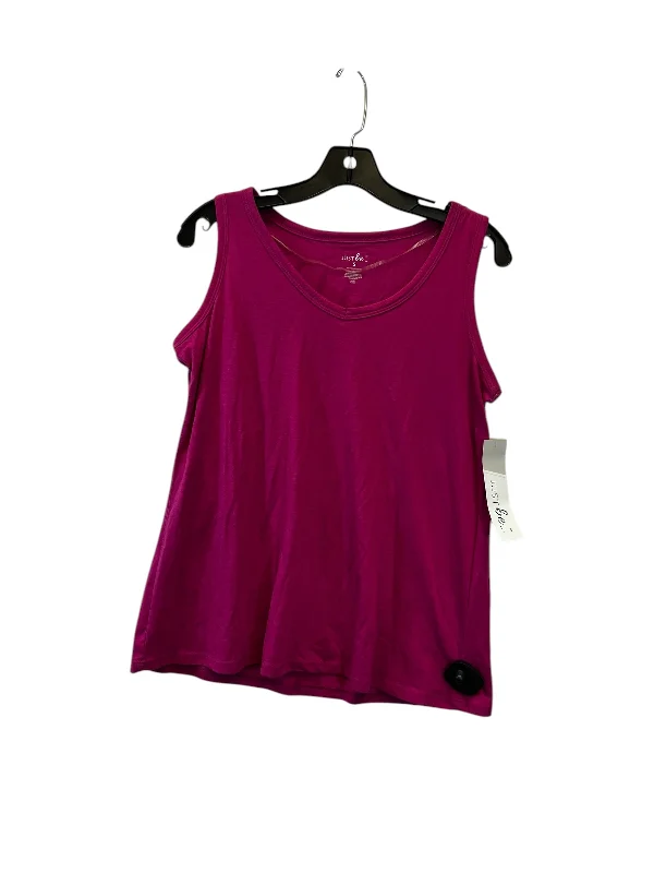 Men’s short-sleeve xenon tees-Top Sleeveless Basic By Just Be In Pink, Size: S