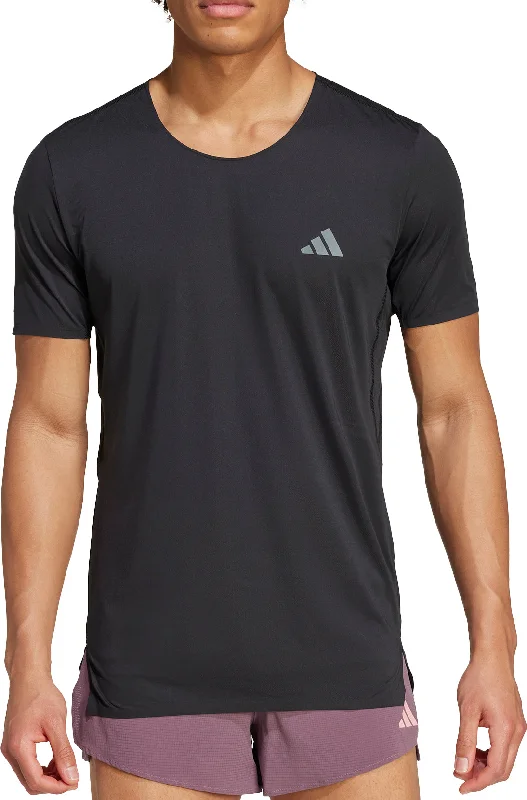 Men’s short-sleeve luxe tees-adidas Adizero Short Sleeve Mens Running Top - Black