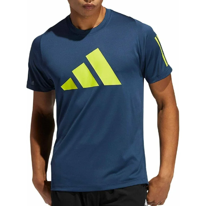 Men’s short-sleeve alpha tops-adidas FreeLift Short Sleeve Mens Training Top - Blue