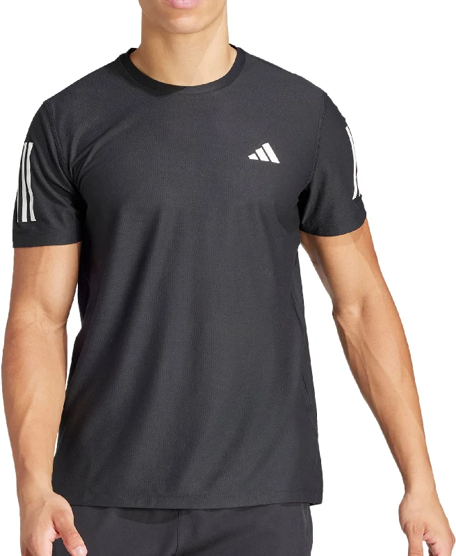 Men’s short-sleeve alpha tops-adidas Own The Run Short Sleeve Mens Running Top - Black