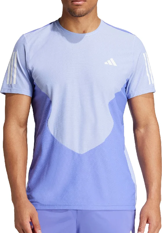 Men’s short-sleeve zest tees-adidas Own The Run Short Sleeve Mens Running Top - Blue