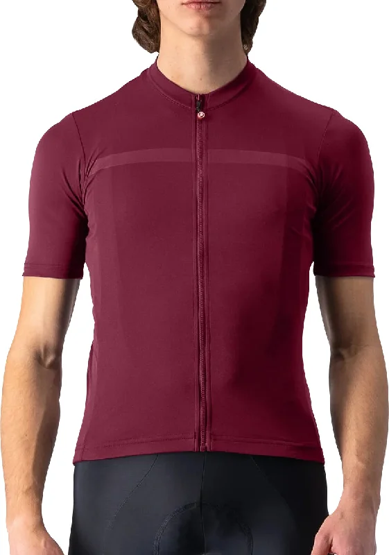 Men’s short-sleeve etch shirts-Castelli Classifica Short Sleeve Mens Cycling Jersey - Red