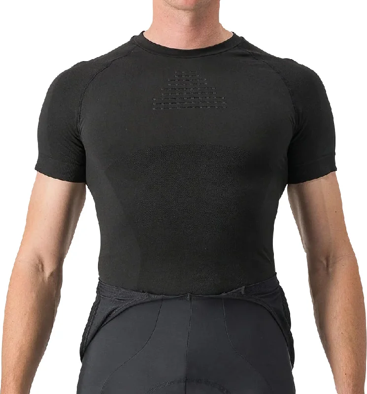 Men’s short-sleeve welt tees-Castelli Core Seamless Short Sleeve Mens Cycling Base Layer - Black