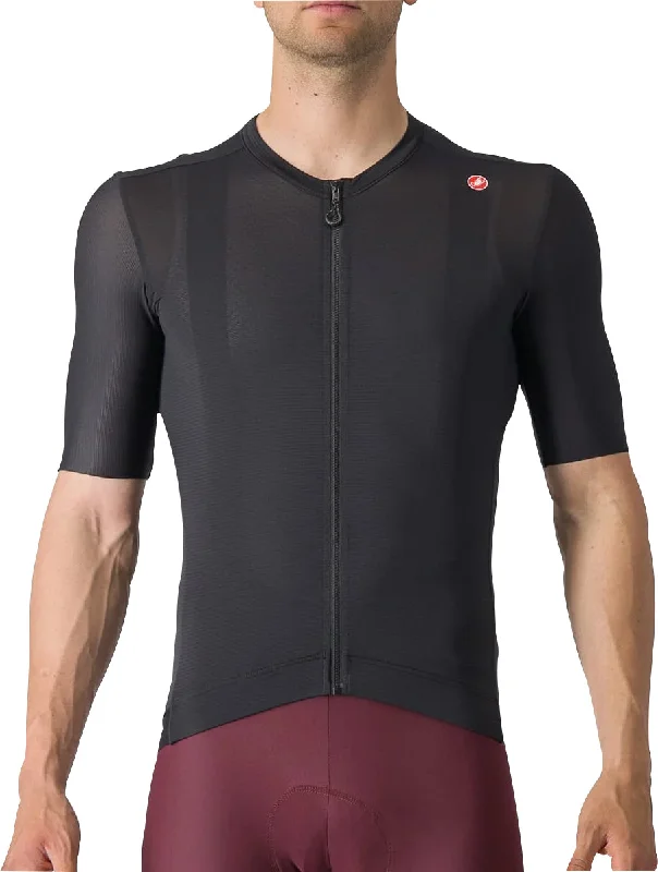 Men’s short-sleeve blur tops-Castelli Espresso Short Sleeve Mens Cycling Jersey - Black