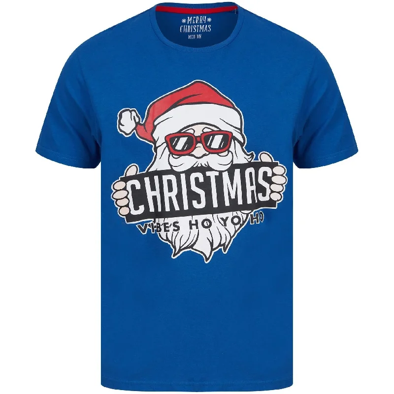 Men’s short-sleeve ultra polos-Christmas Vibes Mens Short Sleeve Top - Blue