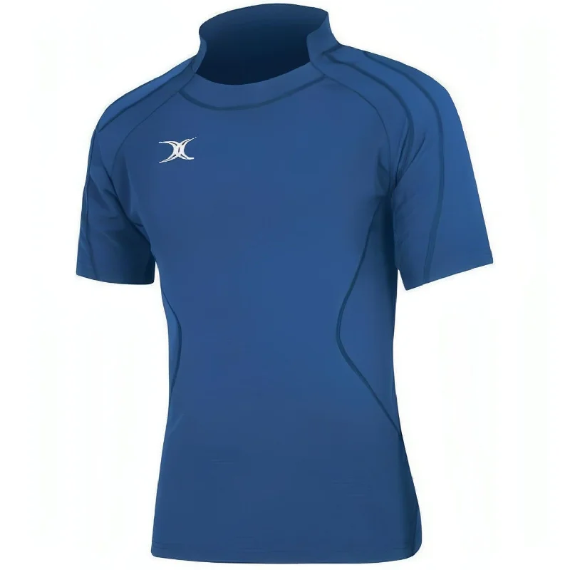 Men’s short-sleeve terra shirts-Gilbert Virtuo Match Short Sleeve Mens Rugby Shirt - Blue