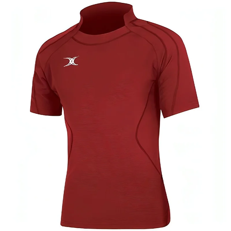 Men’s short-sleeve prime tops-Gilbert Virtuo Match Short Sleeve Mens Rugby Shirt - Red