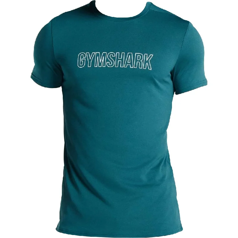 Men’s short-sleeve matte tees-Gymshark Arrival Graphic Slim Short Sleeve Mens Training Top - Green