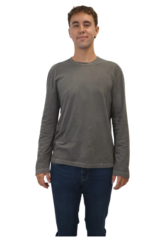 Men’s short-sleeve yarn tops-Long Sleeve Crew