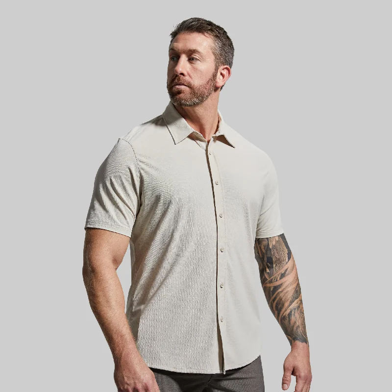 Men’s short-sleeve hiking shirts-Network Short Sleeve (Sand)