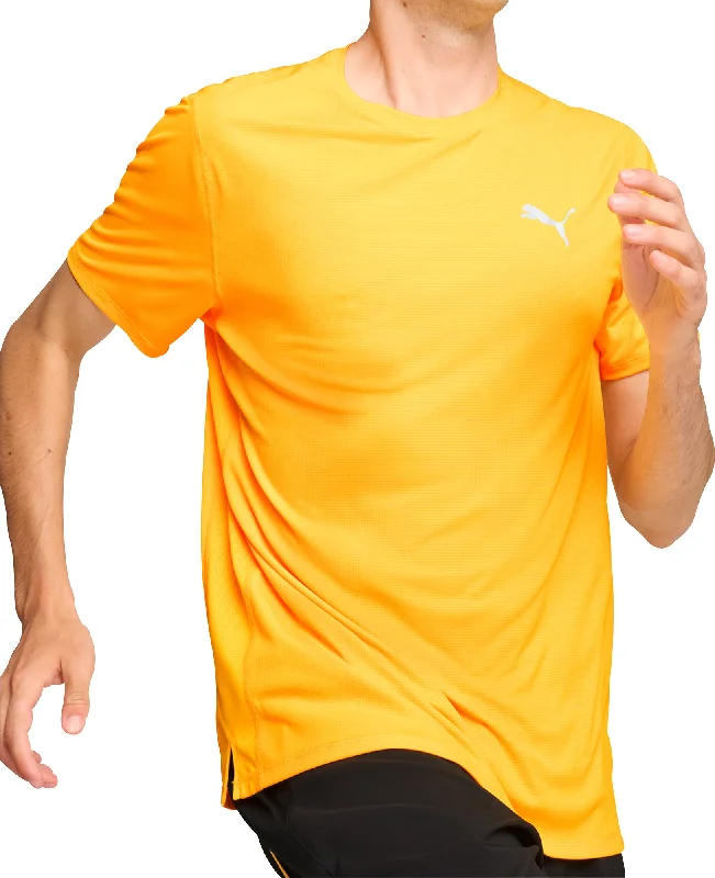 Men’s short-sleeve orbit tops-Puma Run Favourite Velocity Short Sleeve Mens Running Top - Orange