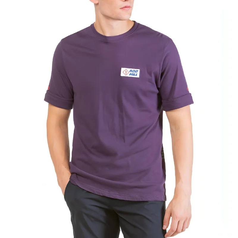 Men’s short-sleeve bark polos-Ronhill Life Seventies Short Sleeve Mens Running Top - Purple