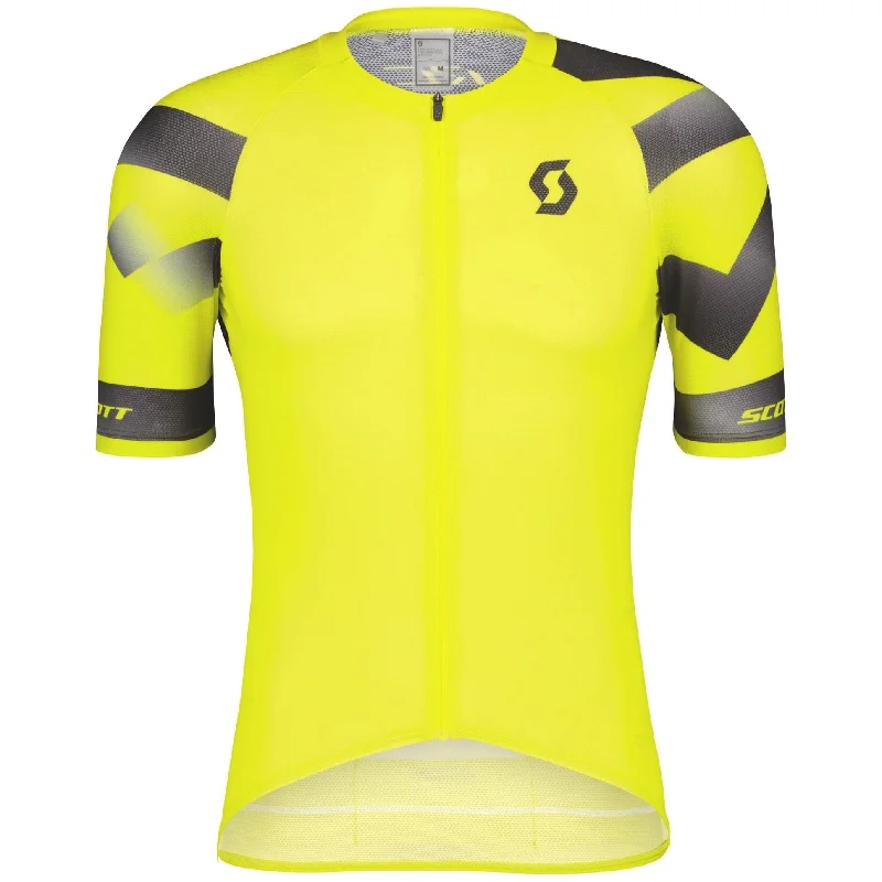 Men’s short-sleeve whiz tees-Scott RC Premium Climber Short Sleeve Mens Cycling Jersey - Yellow