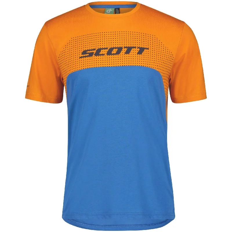 Men’s short-sleeve wick shirts-Scott Trail Flow Dri Short Sleeve Mens Cycling Jersey - Orange