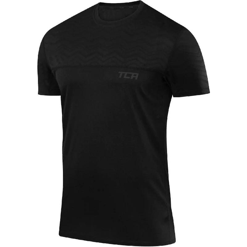 Men’s short-sleeve muted tees-TCA Hazard Short Sleeve Mens Training Top - Black