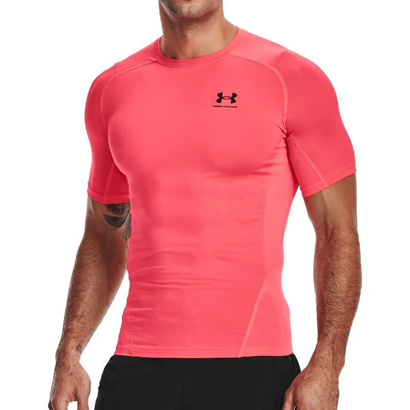 Men’s short-sleeve lift tees-Under Armour HeatGear Short Sleeve Mens Running Top - Red