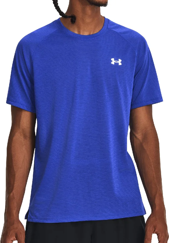 Men’s short-sleeve keel tees-Under Armour Streaker Short Sleeve Mens Running Top - Blue