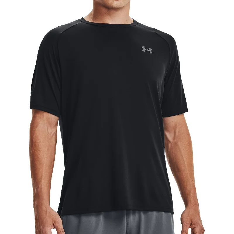 Men’s short-sleeve quip shirts-Under Armour Tech 2.0 Short Sleeve Mens Training Top - Black