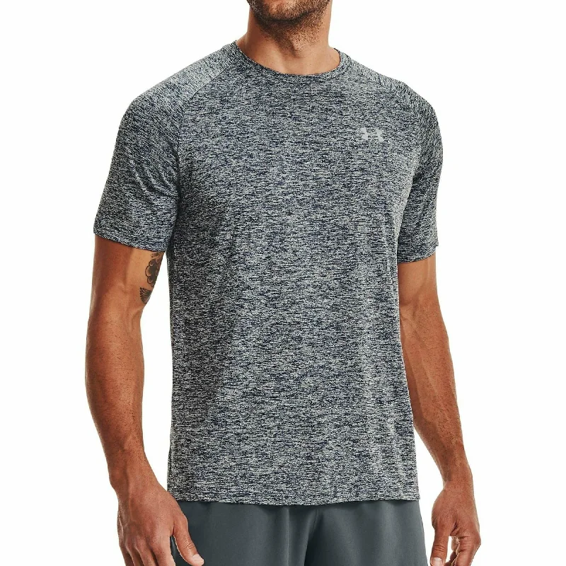 Men’s short-sleeve dash shirts-Under Armour Tech 2.0 Short Sleeve Mens Training Top - Navy