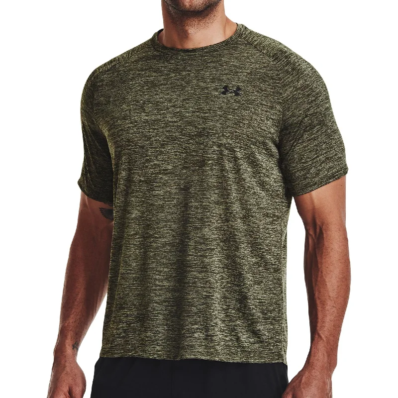 Men’s short-sleeve zest tops-Under Armour Tech Short Sleeve Mens Training Top - Green