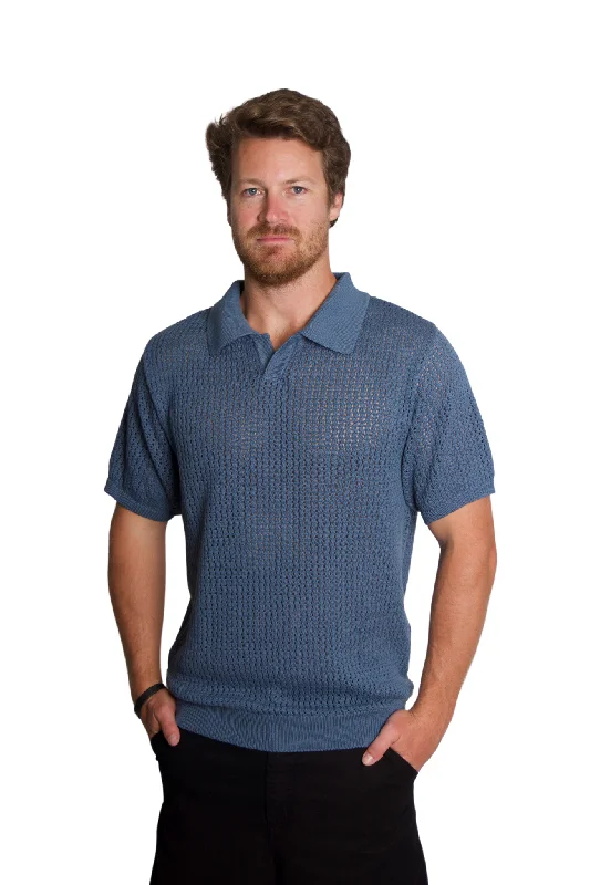 Men’s short-sleeve yield tops-Yuma Polo in Blue