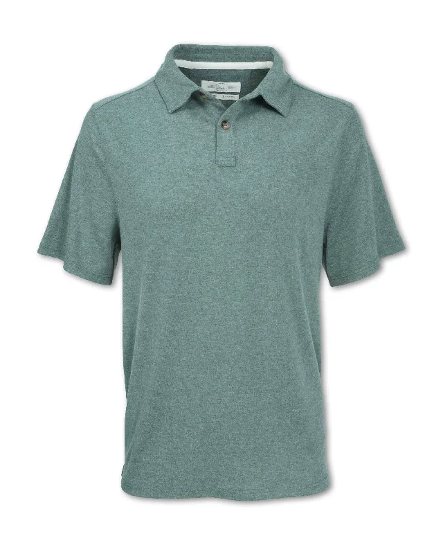 Men’s short-sleeve dote tops-PERFORMANCE KNIT HEATHERED POLO