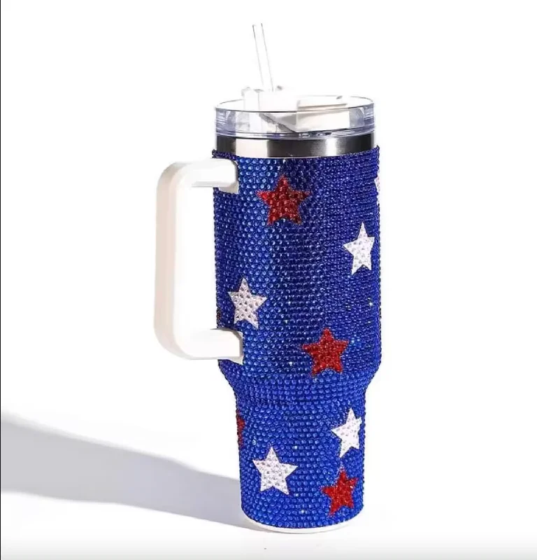 Men’s short-sleeve keel tees-40oz Star Rhinestone Tumbler