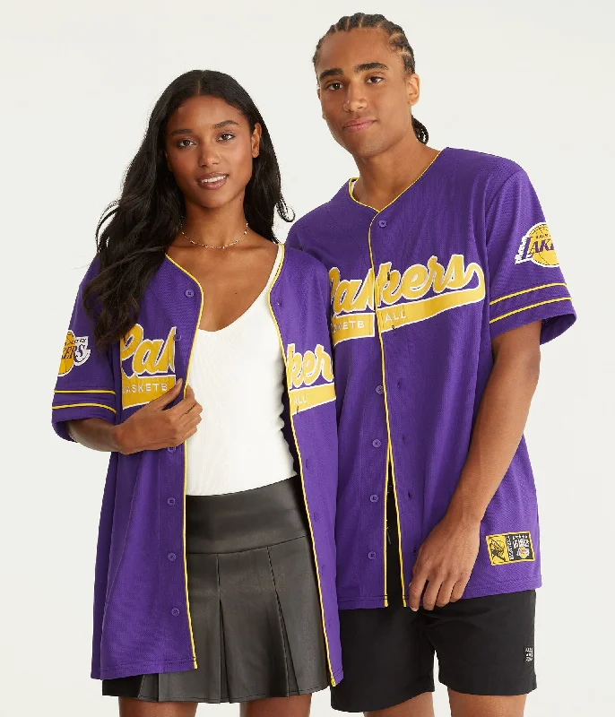 Men's relaxed sateen shirts-Aeropostale Los Angeles Lakers Top