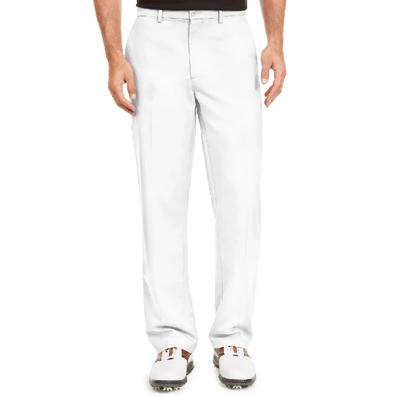 Men's active athletic sweatpants-Attack Life By Greg Norman Men's 5 Iron Pro Tech Pants White Size 38X30