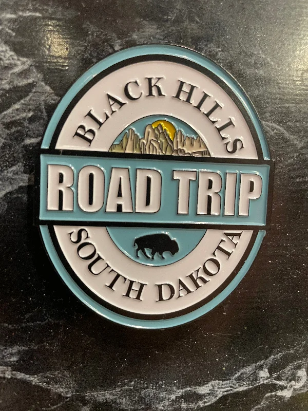 Men’s short-sleeve hunk tops-Black Hills Road Trip Magnet - Blue