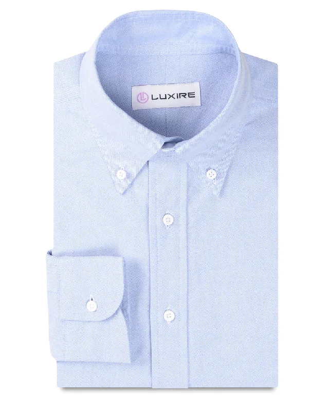 Men's subtle tonal shirts-Blue Classic Oxford