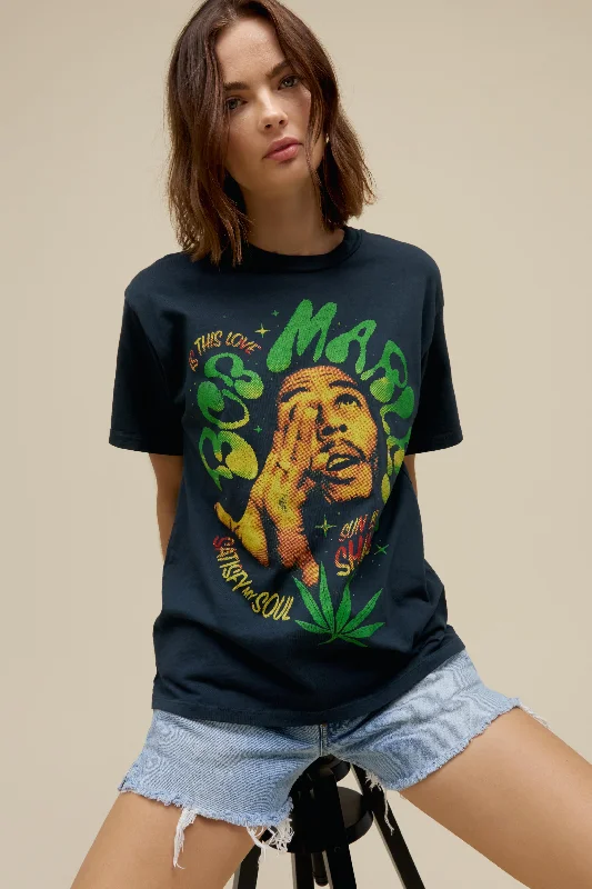 Men’s short-sleeve ultra-soft shirts-Bob Marley Is This Love Weekend Tee