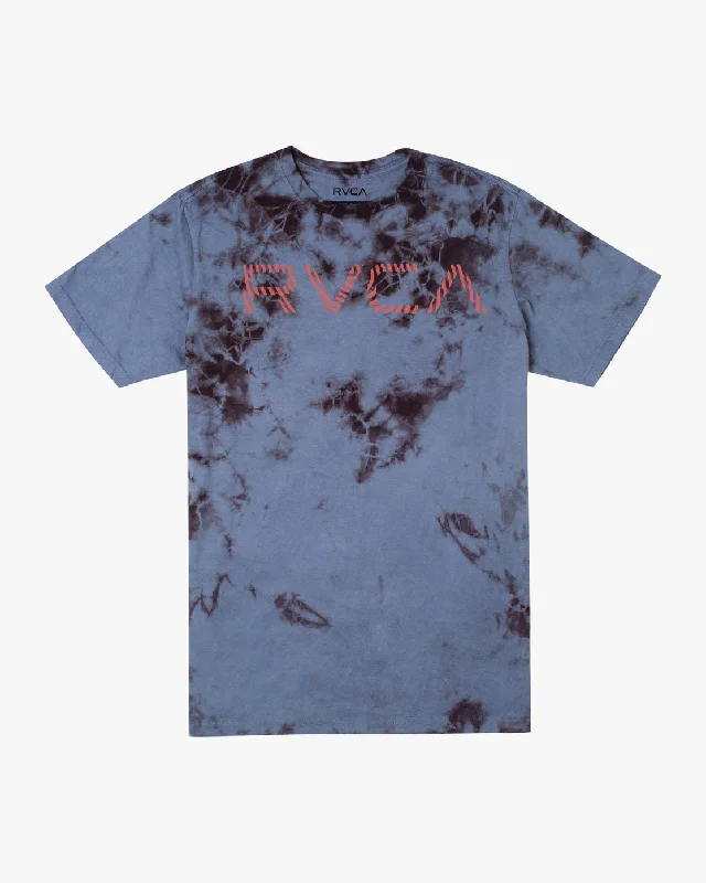 Men’s short-sleeve rusk tops-Boys Radar Tie-Dye Tee - Blue/Black Tie Dye