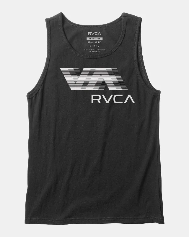 Men’s short-sleeve lilt polos-Boys Va RVCA Blur Tank - Black