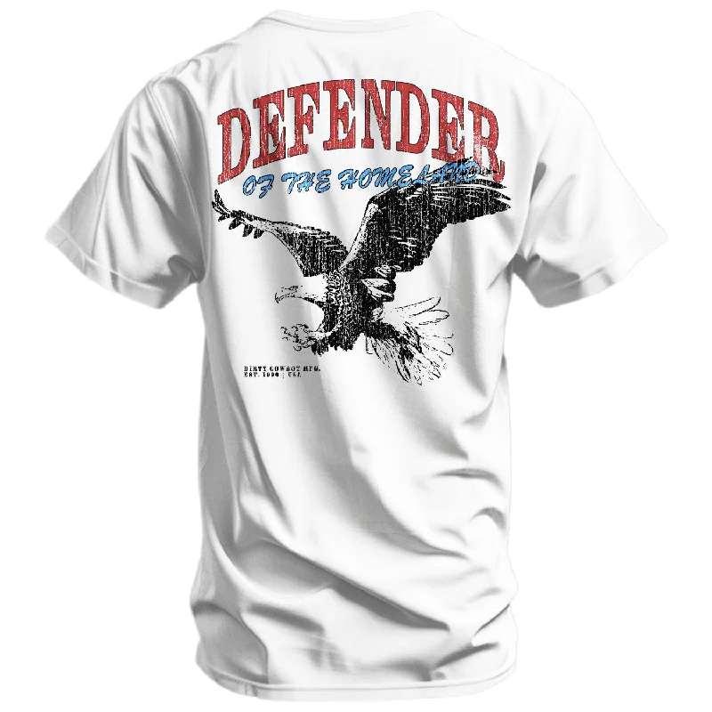 Men’s short-sleeve snap polos-Defender Of the Homeland Eagle Men's T-Shirt