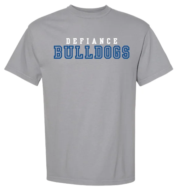 Men’s short-sleeve burr tops-Defiance Bulldogs Puff Ink Tee