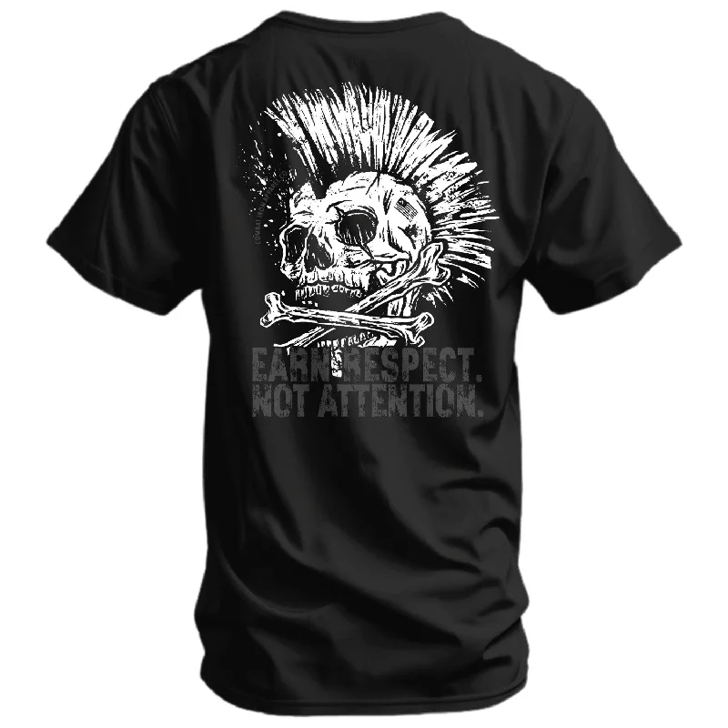 Men’s short-sleeve anti-slip shirts-Earn Respect. Not Attention. Skull Men's T-Shirt