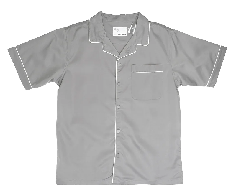 Men's casual stonewash shirts-EPTM S/S BUTTON DOWN SHIRT GREY - DOWNTOWN