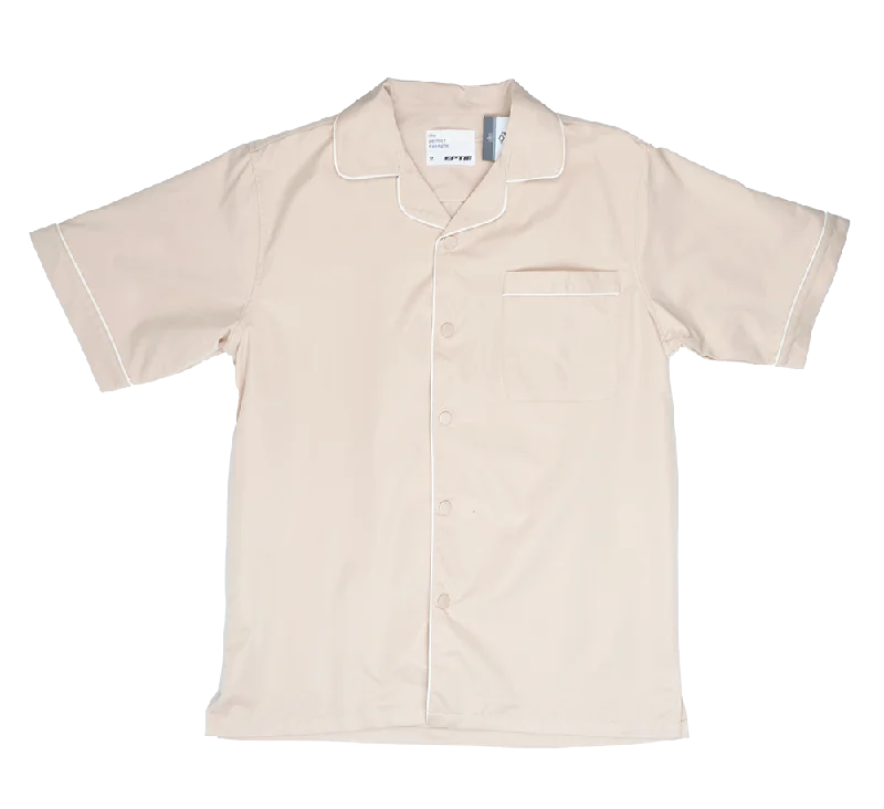 Men's sleek yoga shirts-EPTM S/S BUTTON DOWN SHIRT KHAKI - DOWNTOWN