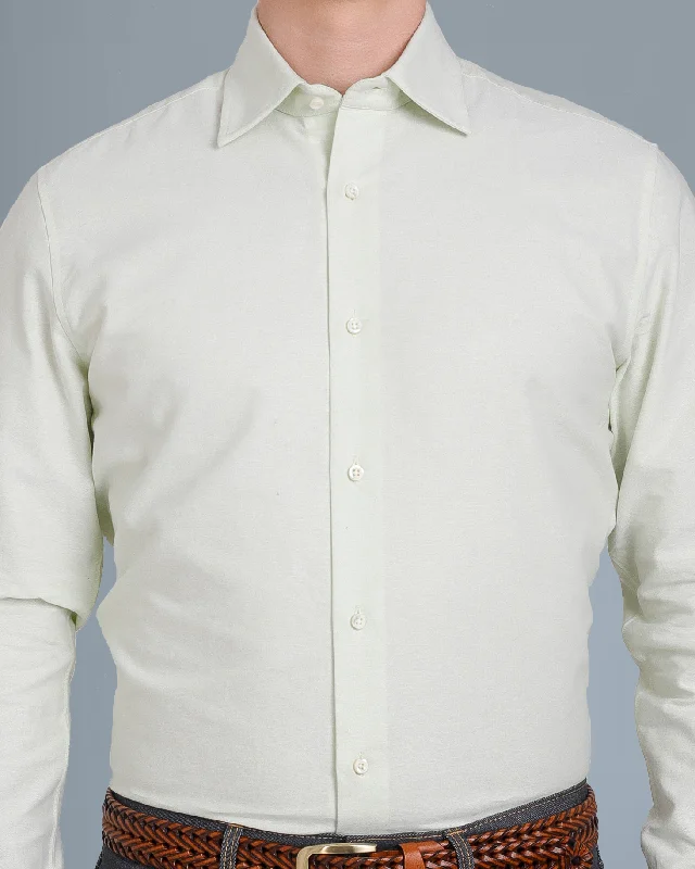 Men's sleek stretch shirts-EZS Pale Green Classic Oxford Shirt