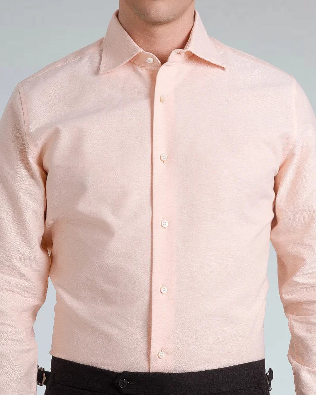 Men's bold swirl shirts-EZS Pale Orange Classic Oxford Shirt