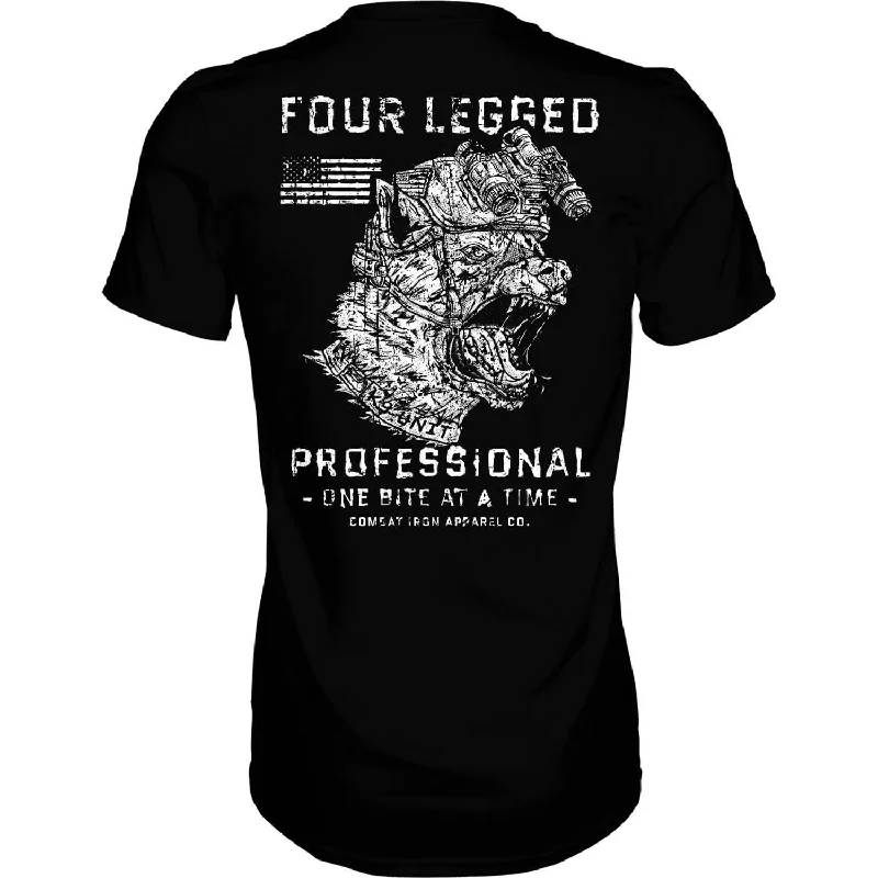 Men’s short-sleeve heritage tops-Four Legged Professional K9 Dog Training Men's T-Shirt