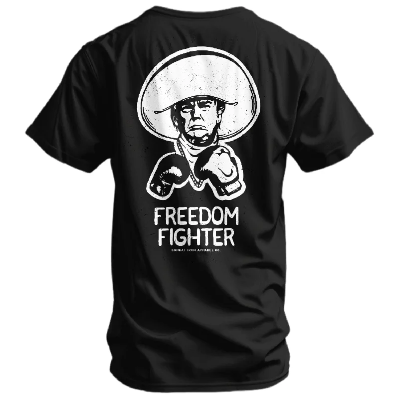 Men’s short-sleeve alpha tops-Freedom Fighter Cowboy Donal Trump Men's T-Shirt