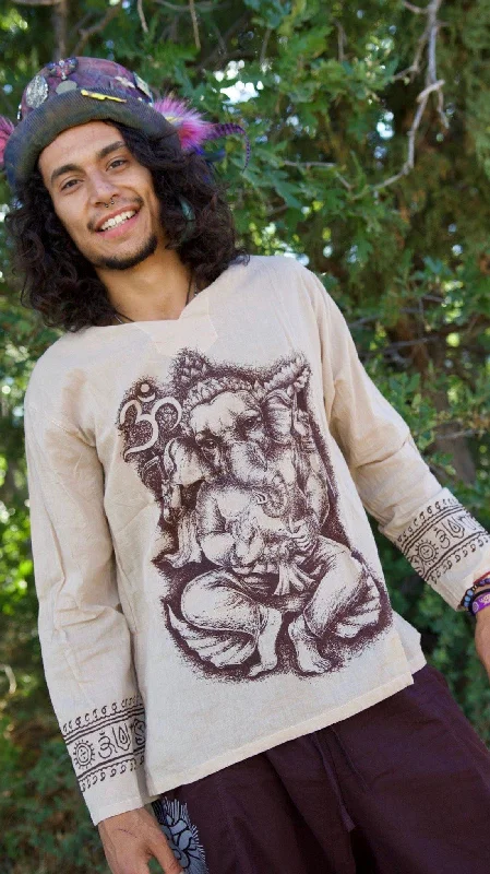 Men’s short-sleeve yell shirts-Ganesh Long Sleeve