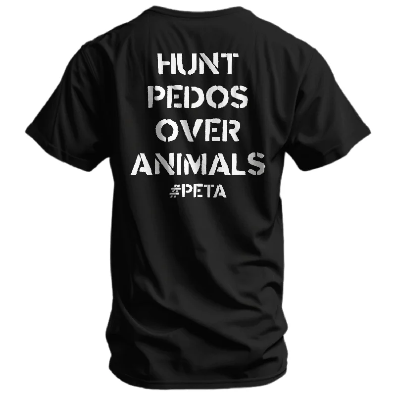 Men’s short-sleeve x-ray shirts-Hunt Pedos Over Animals #PETA Men's T-Shirt