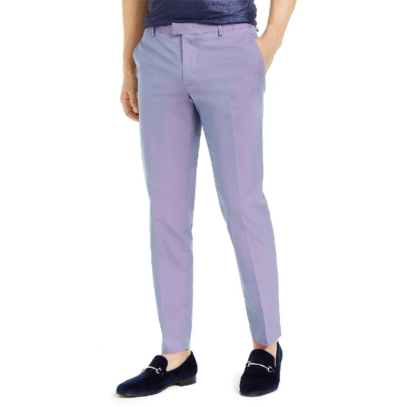 Men's elegant slim dress pants-INC International Concepts Men's Slim-Fit Iridescent Pants Purple Size 30X30