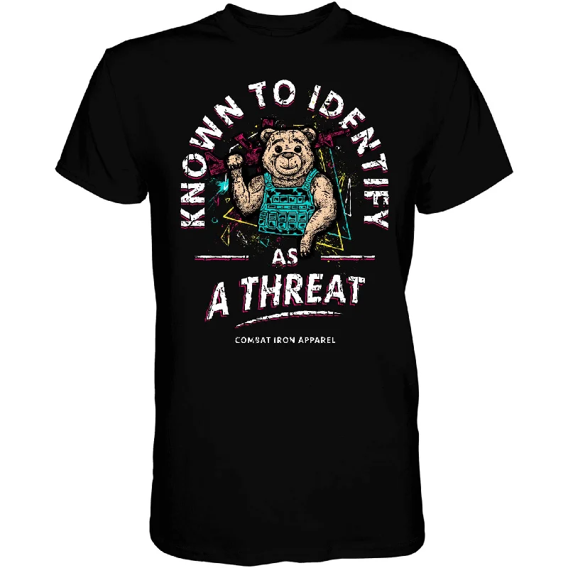 Men’s short-sleeve sleek tees-Known To Identify As a Threat Men’s T-shirt