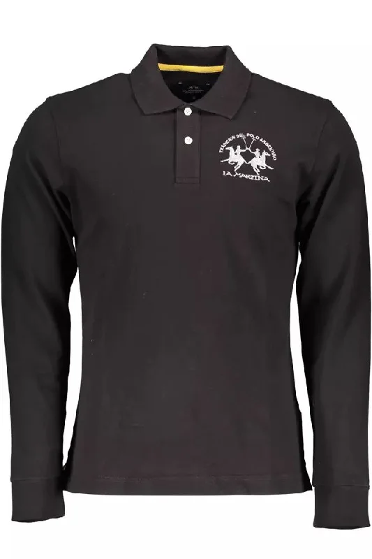 Men’s short-sleeve lilt polos-La Martina Classic Elegance Polo with Contrast Men's Detailing